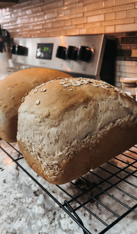 Honey Oat Sourdough Discard Sandwich Bread