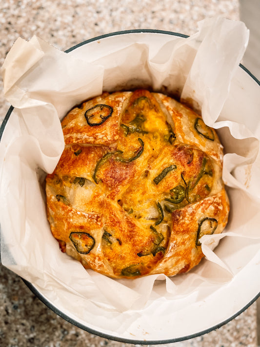 Jalapeño Cheddar Sourdough Boule